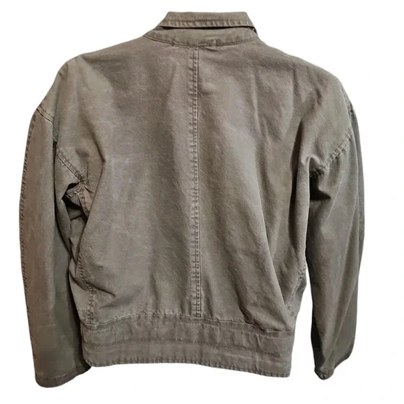 International Male Medium Vintage Rare 80s Army Green Button Toggle Field Jacket - Picture 4 of 7